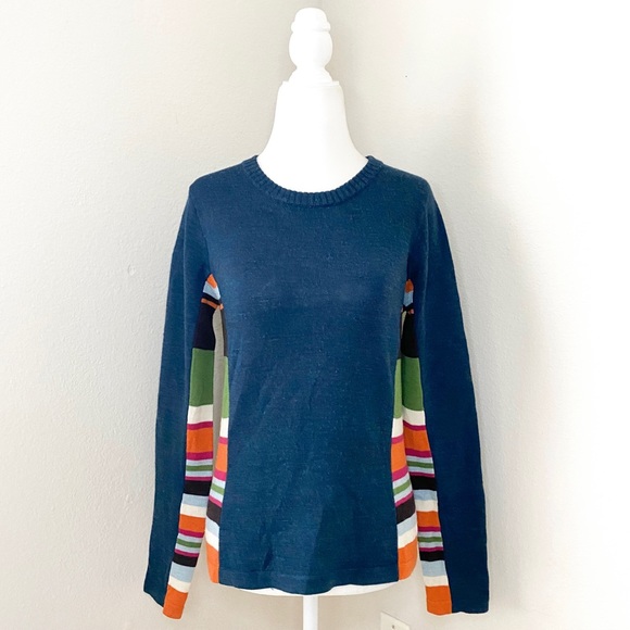 Smartwool Sweaters - smartwool - merino wool striped pullover sweater crewneck multicolor colorblock